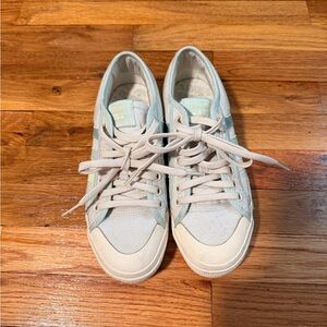 adidas Cream and Light Blue Women's Sneakers
